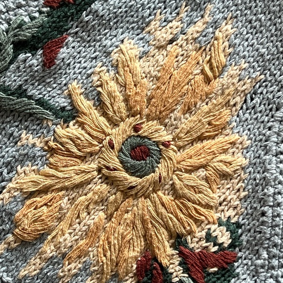 Vintage NWT Van Gogh Inspired JK Alpine Collection Sunflower Sweater Vest W22/24 - Picture 9 of 14